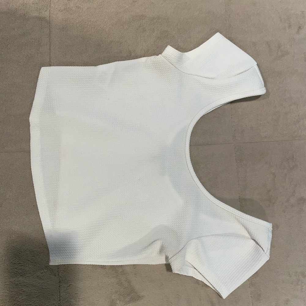Simple White Crop Top